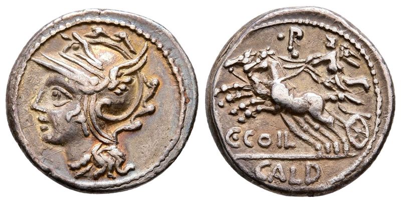 C. Coelius Caldus, Rome, 104 Bc. Ar Denarius (19 MM, 3.86 G).