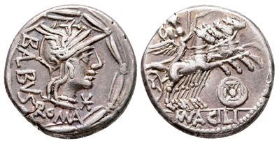 Man. Acilius Balbus, Rome, 125 Bc. Ar Denarius (18 MM, 3.89 G).