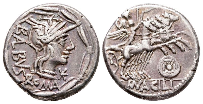 Man. Acilius Balbus, Rome, 125 Bc. Ar Denarius (18 MM, 3.89 G).