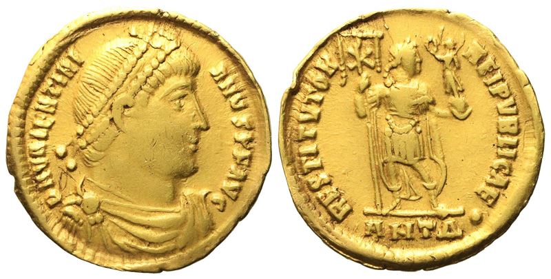 Valentinian i (364-375), Solidus, Antiochia, Ad 364-367; Av (g 4,36; MM 20,7)