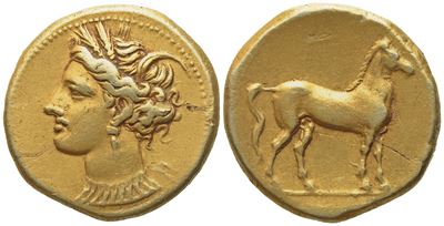 Carthage (C.ca 350-310 Bc), Stater; El (7,35 G; 19,3 MM)