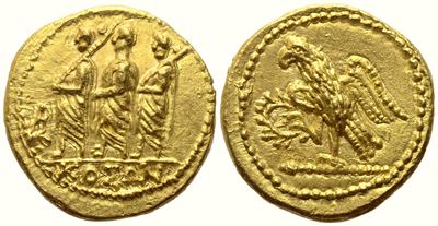 Regno di Tracia (Koson), Stater, zecca della Grecia settentrionale, c. 42 a.C., AV
