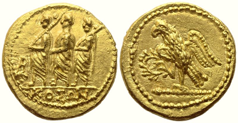 Regno di Tracia (Koson), Stater, zecca della Grecia settentrionale, c. 42 a.C., AV