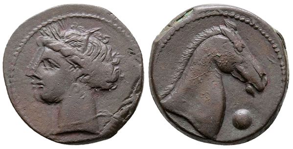 Carthaginian Domain, Sardinia, c. 264-241 BC. Æ (21 mm, 4.83 g).  - Auction Greek, Roman and Byzantine Coins	 - Bertolami Fine Art - Prague