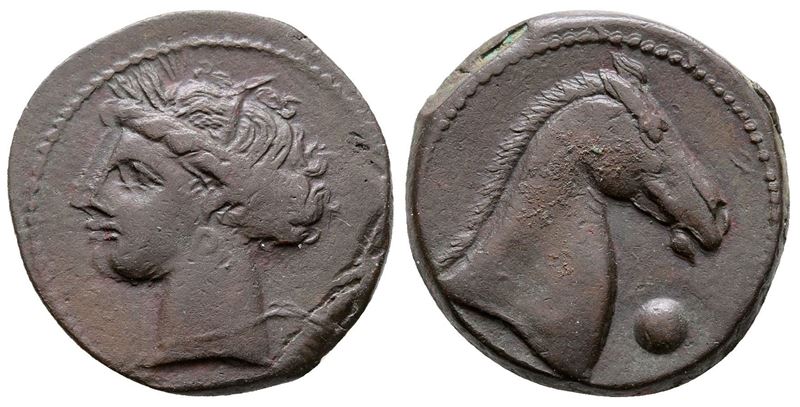 Carthaginian Domain, Sardinia, c. 264-241 BC. Æ (21 mm, 4.83 g).