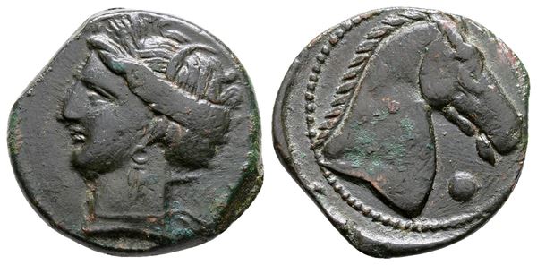 Carthaginian Domain, Sardinia, c. 264-241 BC. Æ (20 mm, 5.29 g).  - Auction Greek, Roman and Byzantine Coins	 - Bertolami Fine Art - Prague