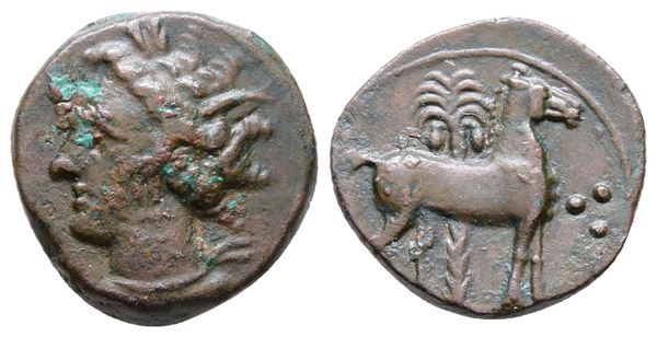 Carthage, c. 400-350 BC. Æ (15 mm, 2.64 g).  - Auction Greek, Roman and Byzantine Coins	 - Bertolami Fine Art - Prague