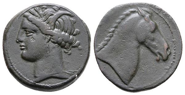 Carthaginian Domain, Sardinia, c. 300-264 BC. Æ (20 mm, 5.11 g).  - Auction Greek, Roman and Byzantine Coins	 - Bertolami Fine Art - Prague