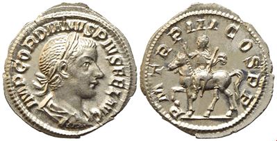 Gordian III (238-244), Denarius, Rome, Ad 240; Ar (g 2,05; MM 19,6)