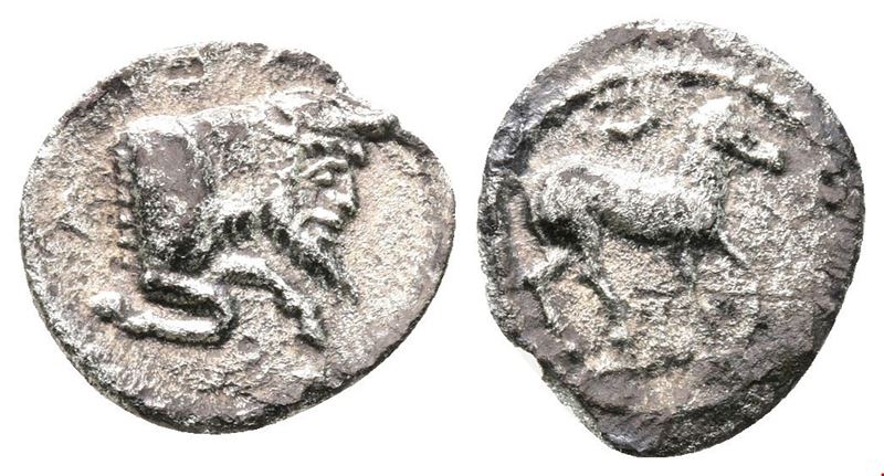 Sicily, Gela, C. 465-450 Bc. Ar Litra (11mm, 0.64g).