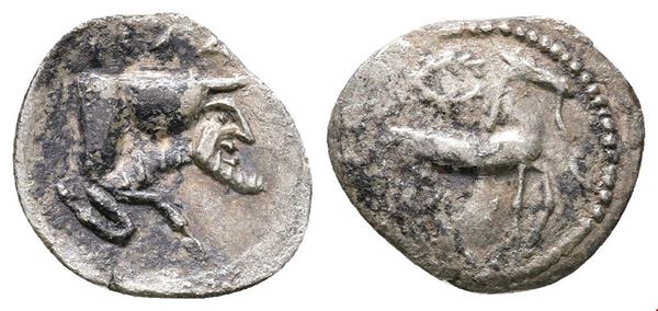 Sicily, Gela, c. 465-450 BC. AR Litra (12mm, 0.61g).  - Auction Greek, Roman and Byzantine Coins	 - Bertolami Fine Art - Prague