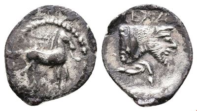 Sicily, Gela, C. 465-450 Bc. Ar Litra (11mm, 0.70g).