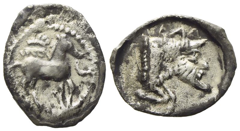 Sicily, Gela (C. 465-450 Bc), Litra; Ar (0,65 G; 13,3 MM)