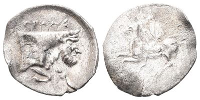 Sicily, Gela, C. 430-425 Bc. Ar Litra (13 MM, 0.55 G).