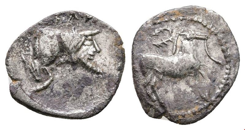 Sicily, Gela, C. 465-450 Bc. Ar Litra (11mm, 0.61g).