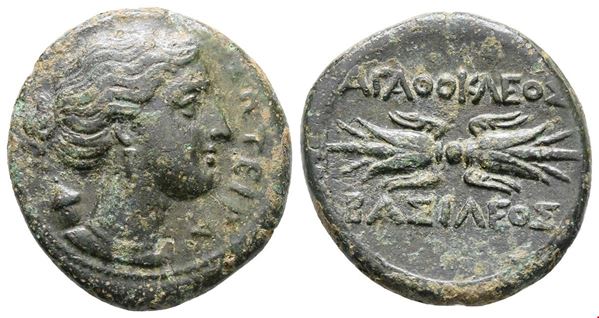 Sicily, Syracuse. Agathokles (317-289 BC). Æ Litra (22mm, 7.95g).  - Auction Greek, Roman and Byzantine Coins	 - Bertolami Fine Art - Prague