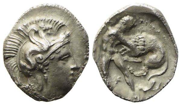 Calabria, Tarentum (c. 380-325 BC), Diobol; AR (0,91 g; 12 mm)