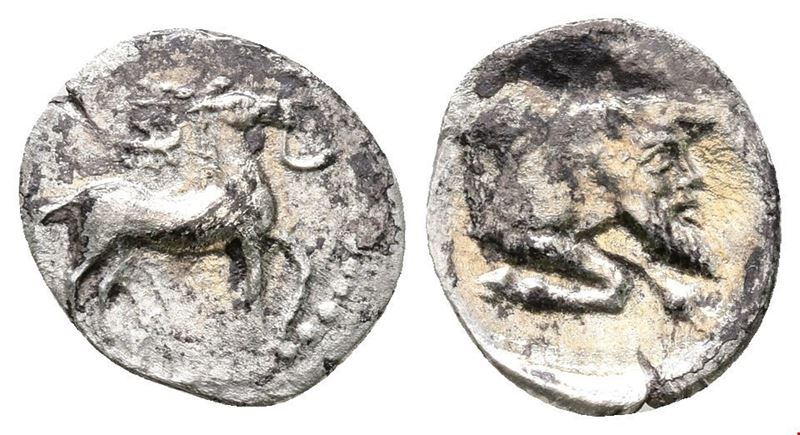 Sicily, Gela, C. 465-450 Bc. Ar Litra (11mm, 0.50g).