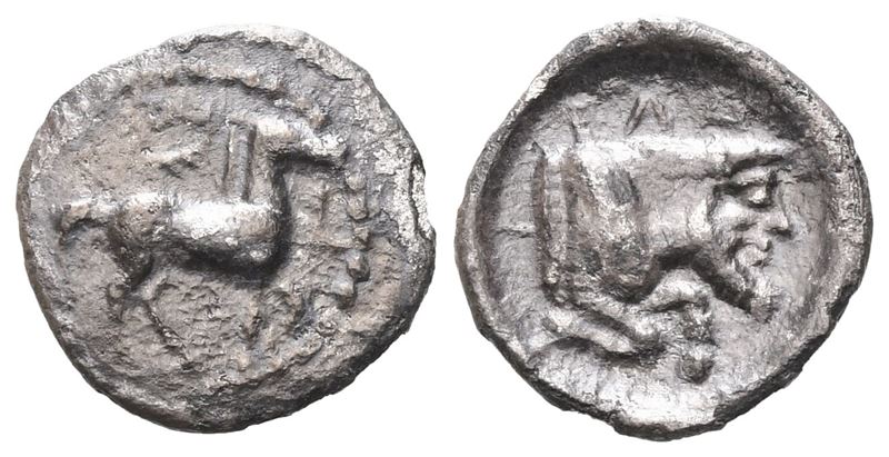 Sicily, Gela, C. 465-450 Bc. Ar Litra (12 MM, 0.63 G).