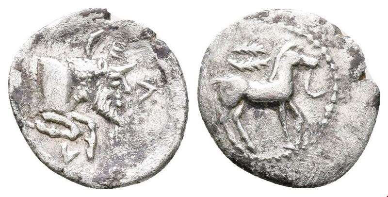 Sicily, Gela, C. 465-450 Bc. Ar Litra (12mm, 0.61g).