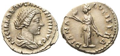 Lucilla, Denarius Struck Under Marcus Aurelius And Lucius Verus, Rome, Ad 161-162; Ar (g 3,63; MM...