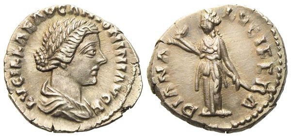 Lucilla, Denarius struck under Marcus Aurelius and Lucius Verus, Rome, AD 161-162; AR (g 3,63; mm 18,6)