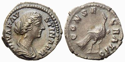 Diva Faustina II, Denarius Struck Under Marcus Aurelius, Rome, Ad 176-180; Ar (g 3,19; MM 18,35)