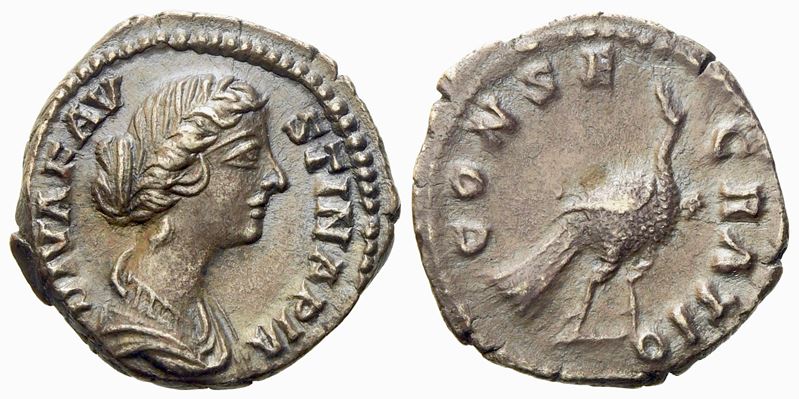 Diva Faustina II, Denarius Struck Under Marcus Aurelius, Rome, Ad 176-180; Ar (g 3,19; MM 18,35)