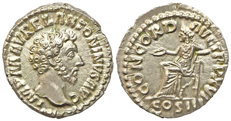 Marcus Aurelius (161-180), Denarius, Rome, Ad 161-162; Ar (g 3,27; MM 18,7)