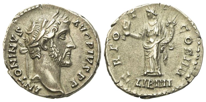 Antoninus Pius (138-161), Denarius, Rome, Ad 145-161; Ar (g 3,55; MM 17,6)