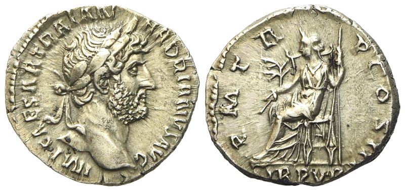 Hadrian (117-138), Denarius, Rome, Ad 119-125; Ar (g 3,10; MM 18,5)