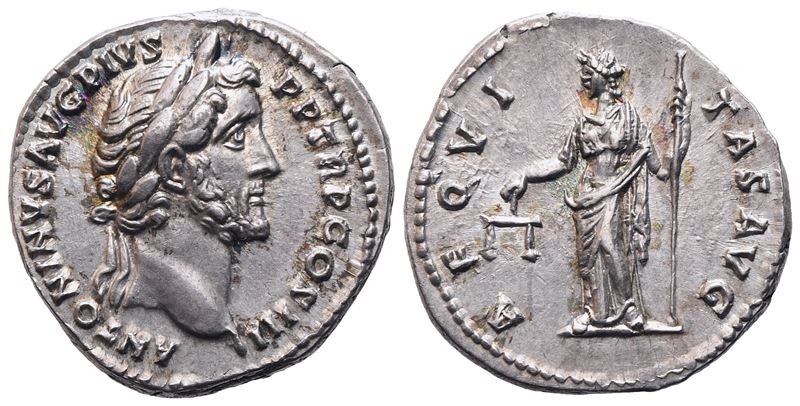 Antoninus Pius, Denario (Roma), 140-143 d.C.