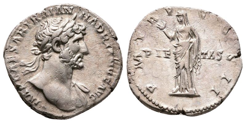 Hadrian (117-138). Ar Denarius (17mm, 2.79g).