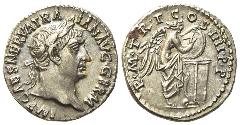 Trajan (98-117), Denarius, Rome, Ad 101-102; Ar (g 3,50; MM 18,35)