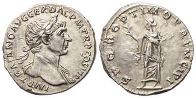 Trajan (98-117), Denarius, Rome, Ad 112-117; Ar (g 3,23; MM 18,7)