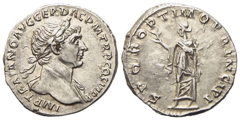 Trajan (98-117), Denarius, Rome, Ad 112-117; Ar (g 3,23; MM 18,7)