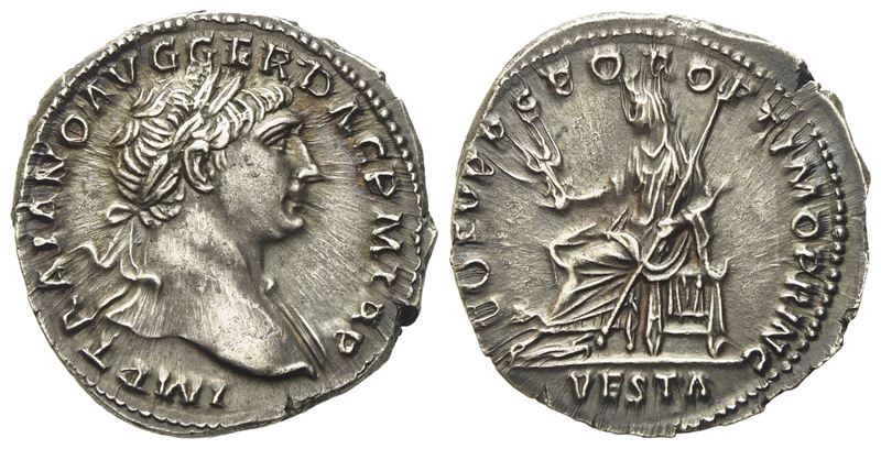 Trajan (98-117), Denarius, Rome, Ad 108; Ar (g 3,18; MM 19,4)