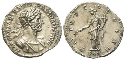 Hadrian (117-138), Denarius, Rome, Ad 118; Ar (g 3,28; MM 19,75)