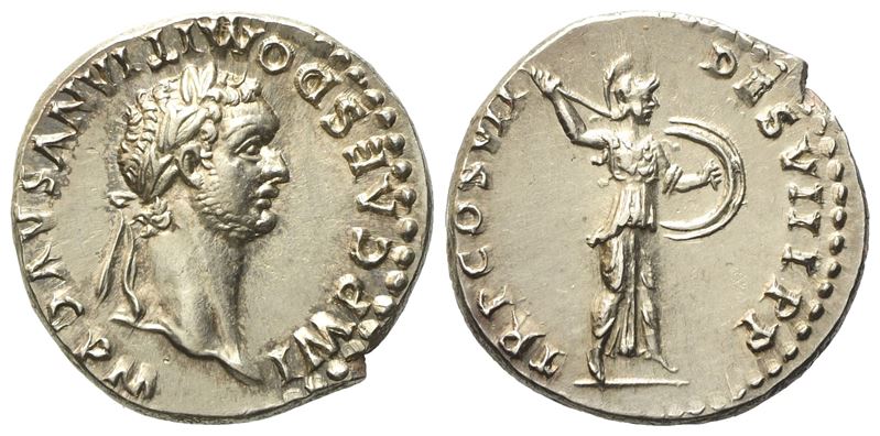 Domitian (81-96), Denarius, Rome, Ad 81; Ar (g 3,75; MM 17,7)