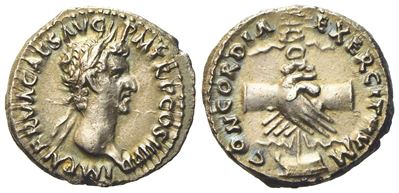 Nerva (96-98), Denarius, Rome, Ad 97; Ar (g 3,32; MM 18,5)