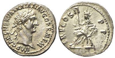 Trajan (98-117), Denarius, Rome, Ad 98-99; Ar (g 3,59; MM 18,45)