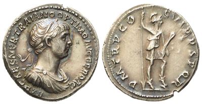 Trajan (98-117), Denarius, Rome, Ad 114-116; Ar (g 3,38; MM 19)