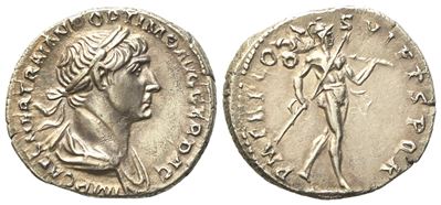 Trajan (98-117), Denarius, Rome, Ad 116; Ar (g 3,20; MM 18,75)