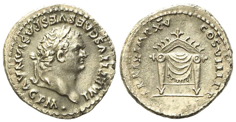 Titus (79-81), Denarius, Rome, AD 80; AR (g 3,35; mm 18,3)