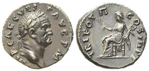 Vespasian (69-79), Denarius, Rome, AD 71; AR (g 3,36; mm 18)