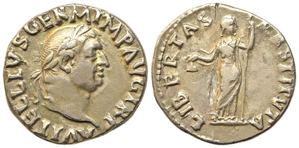 Vitellius (69), Denarius, Rome, late April-20 December 69; AR (g 3,21; mm 18)