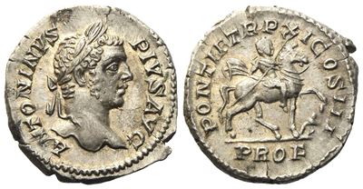 Caracalla (198-217), Denarius, Rome, Ad 208; Ar (g 3,40; MM 19,76)