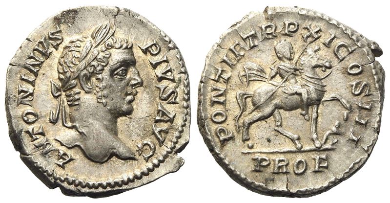 Caracalla (198-217), Denarius, Rome, Ad 208; Ar (g 3,40; MM 19,76)