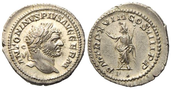 Caracalla (198-217), Denarius, Rome, AD 215; AR (g 3,40; mm 20,2)