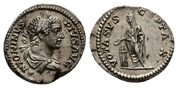 Caracalla (198-217). AR Denarius (18mm, 2.90g).